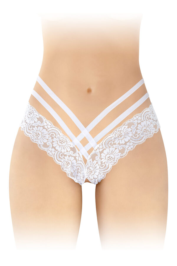 Tanga ouvert - Anne - Blanc