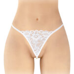 String avec perles - Venusina - Blanc