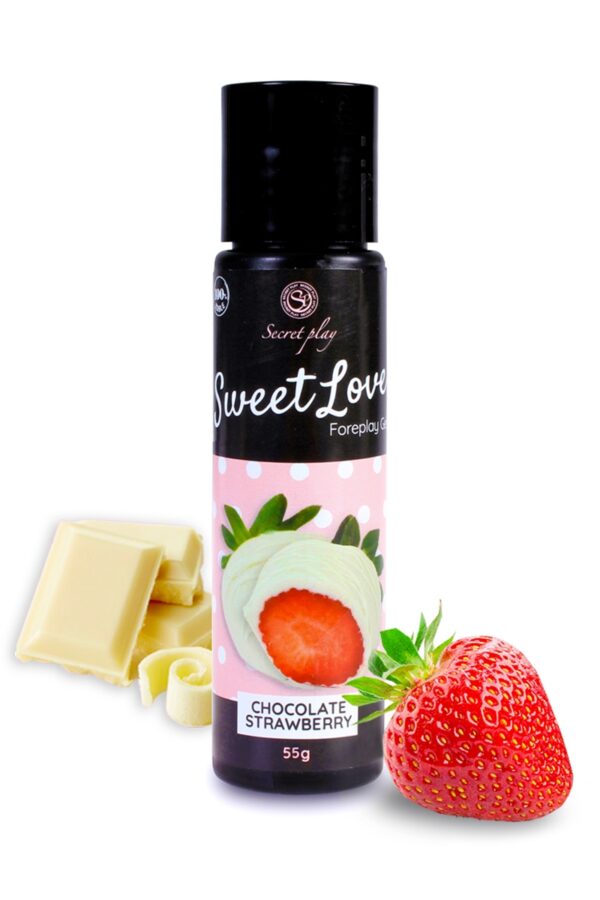 Lubrifiant comestible - fraise et chocolat blanc - 60ml