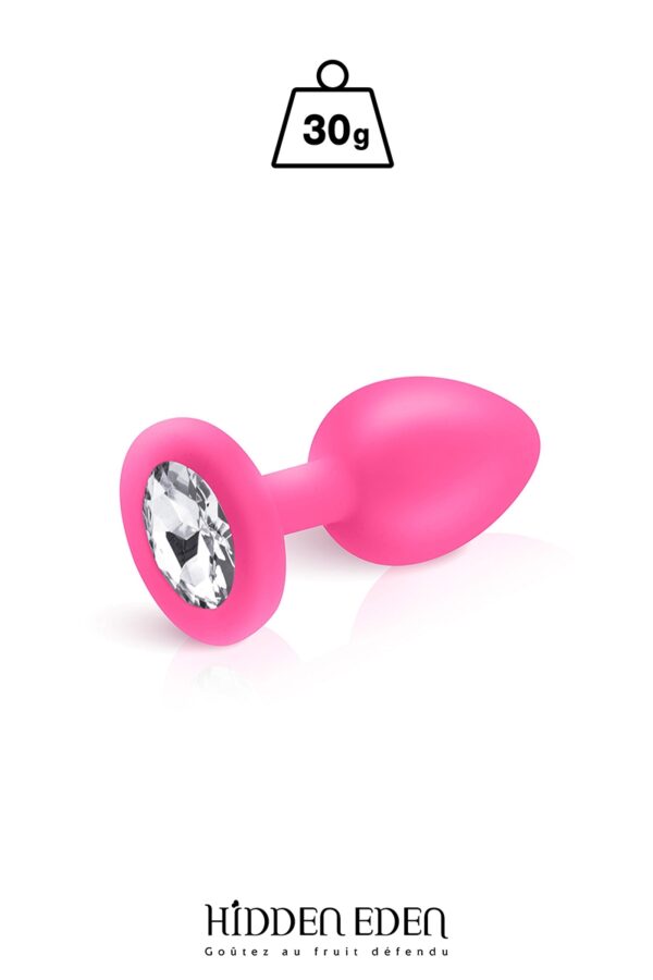 Plug bijou silicone - S - rose