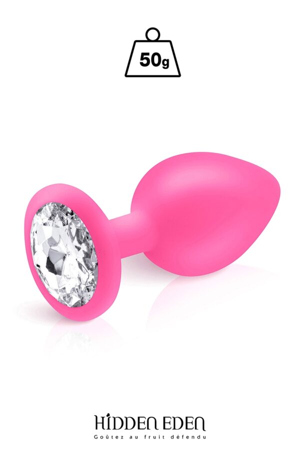 Plug bijou silicone M - rose