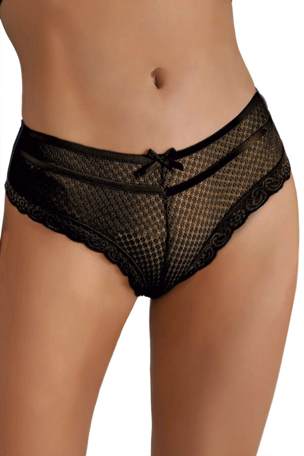 Tanga dentelle - noir