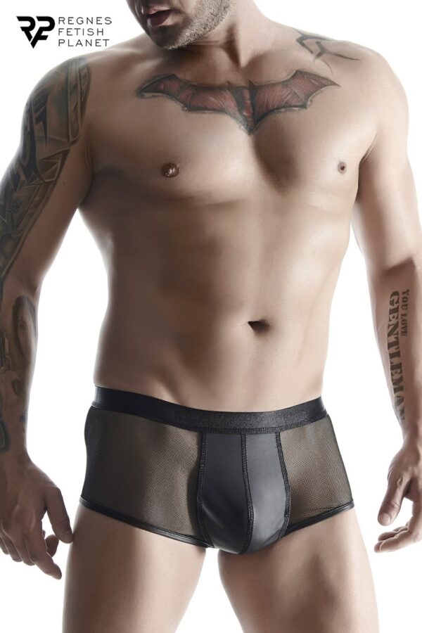 Boxer wetlook et mesh