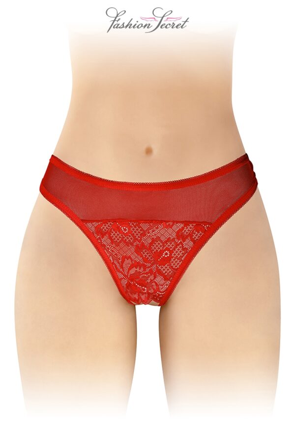 Tanga ouvert - Ava - Rouge