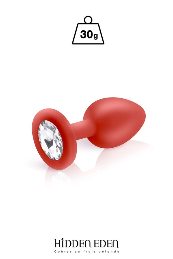 Plug bijou silicone S - rouge