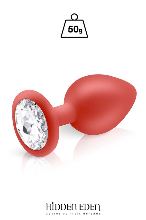 Plug bijou silicone - M - rouge