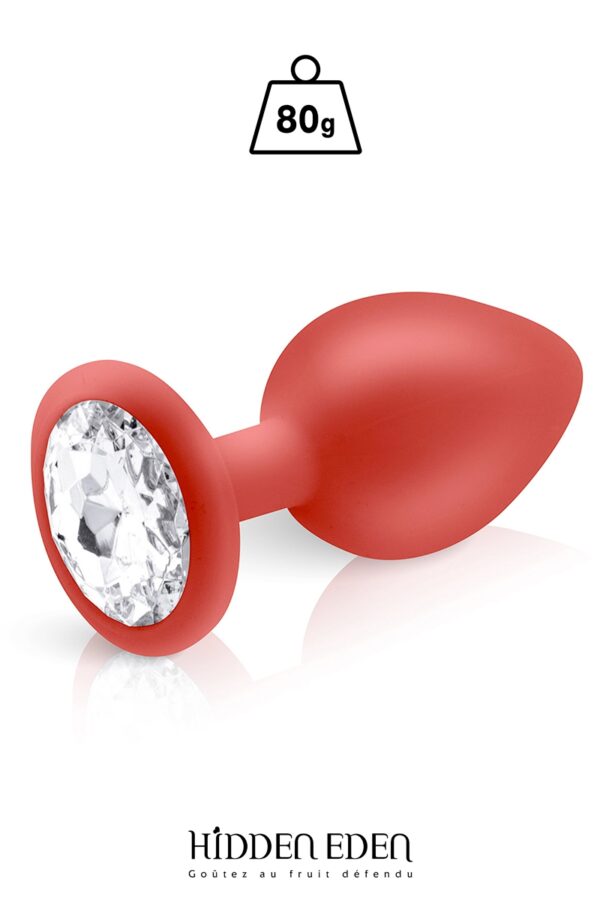 Plug bijou silicone - L - rouge