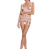 Robe nue résille - BS089 - Blanc