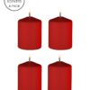 4 bougies parfumées basses températures - rouge