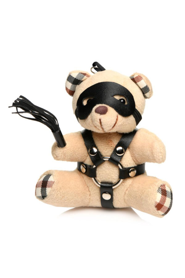 Porte-clés Teddy Bear BDSM avec martinet