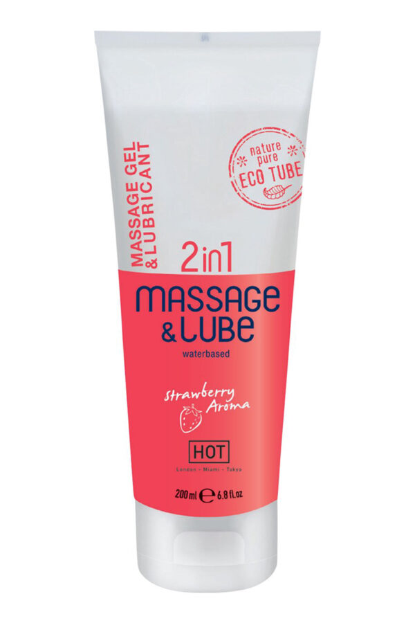 Lubrifiant et massage 2 en 1 - fraise