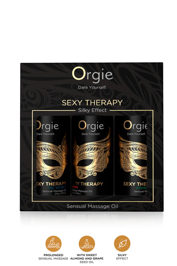 Coffret 3 huiles de massage sensuel Sexy Therapy Collection