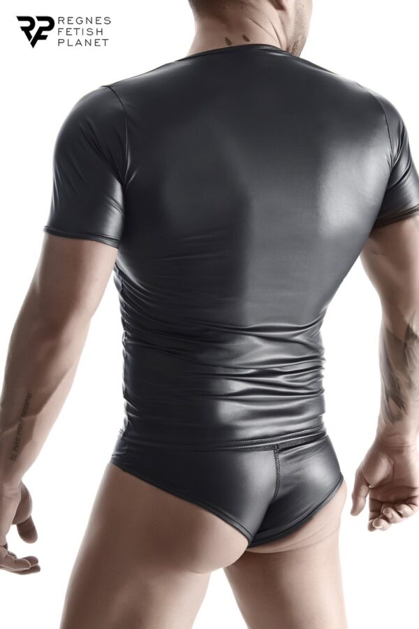 T-shirt wetlook - noir – Image 2