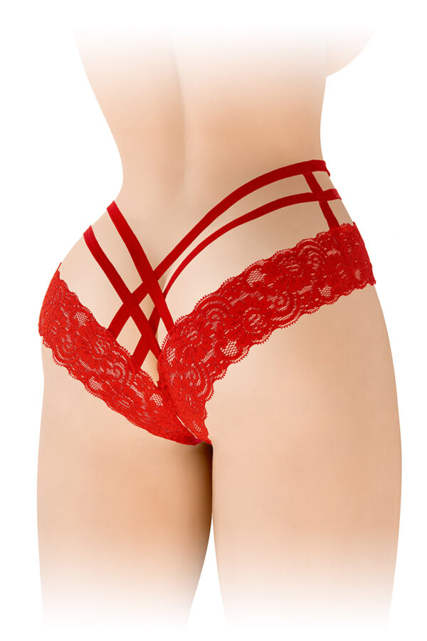 Tanga ouvert - Anne - Rouge – Image 2