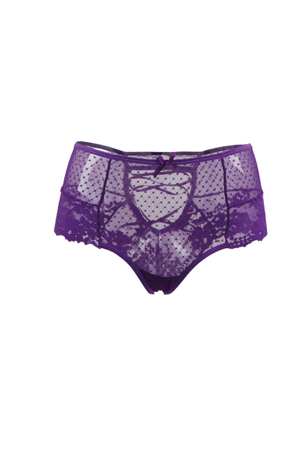 Tanga sexy pourpre à laçage – Image 2