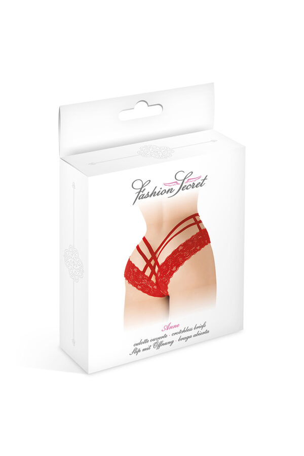 Tanga ouvert - Anne - Rouge – Image 3