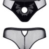 Slip type brésilien noir ouvert – Image 3