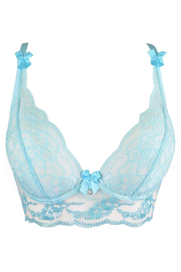 Soutien-gorge dentelle bleu V – Image 3