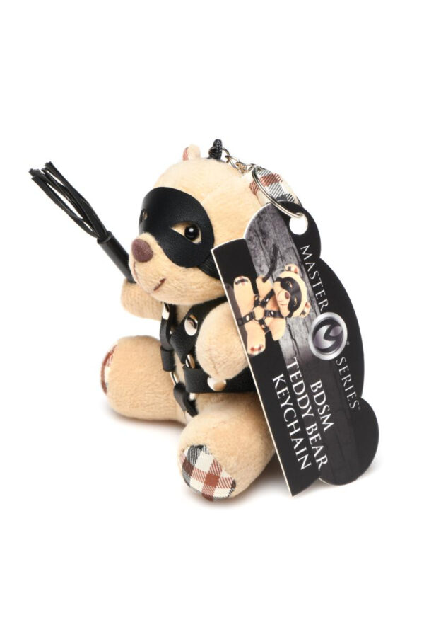 Porte-clés Teddy Bear BDSM avec martinet – Image 3