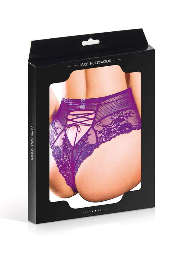 Tanga sexy pourpre à laçage – Image 4