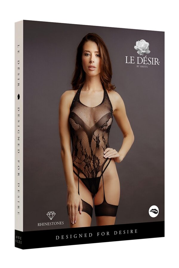 Body fendu résille et strass – Image 4