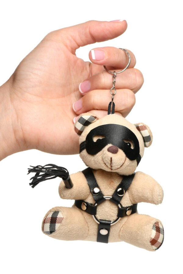 Porte-clés Teddy Bear BDSM avec martinet – Image 4