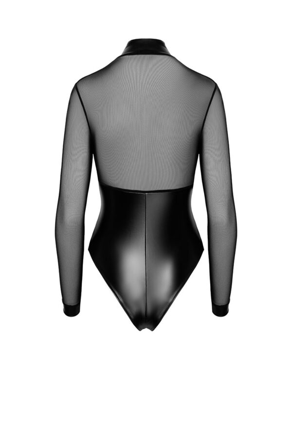 Body Edge zippé avec anneaux - F321 - wetlook et tulle – Image 4