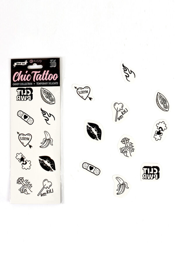 10 tatouages temporaires - Candy Collection