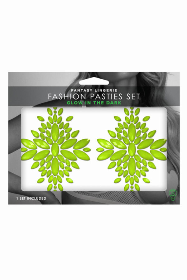 Cache-tétons fashion vert phosphorescent - Glow – Image 2