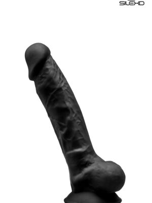 Gode double densité noir 17,5 cm - Modèle 1