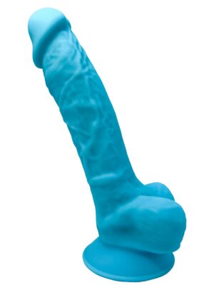 Gode double densité bleu 17,5 cm - SilexD