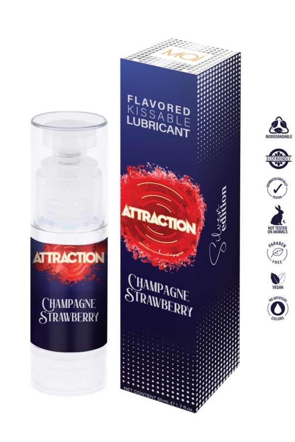 Lubrifiant embrassable parfum vin pintillant et fraise - Attraction