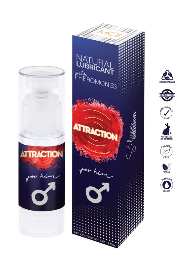 Lubrifiant naturel aux phéromones pour homme - Attraction