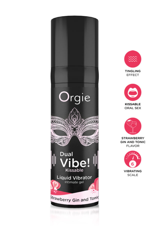 Gel d'excitation - Dual Vibe - Strawberry Gin Tonic - Liquid Vibrator