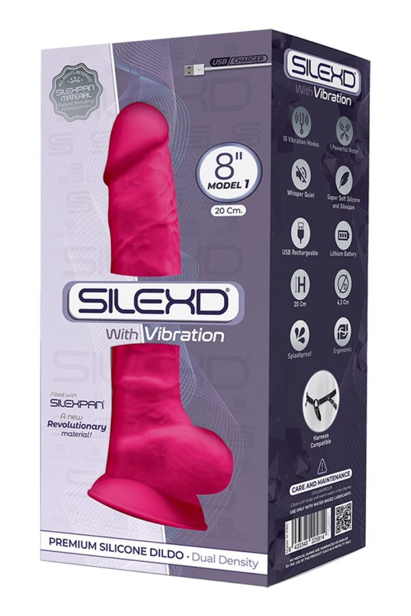 Vibromasseur double densité rose 20 cm - SilexD – Image 2