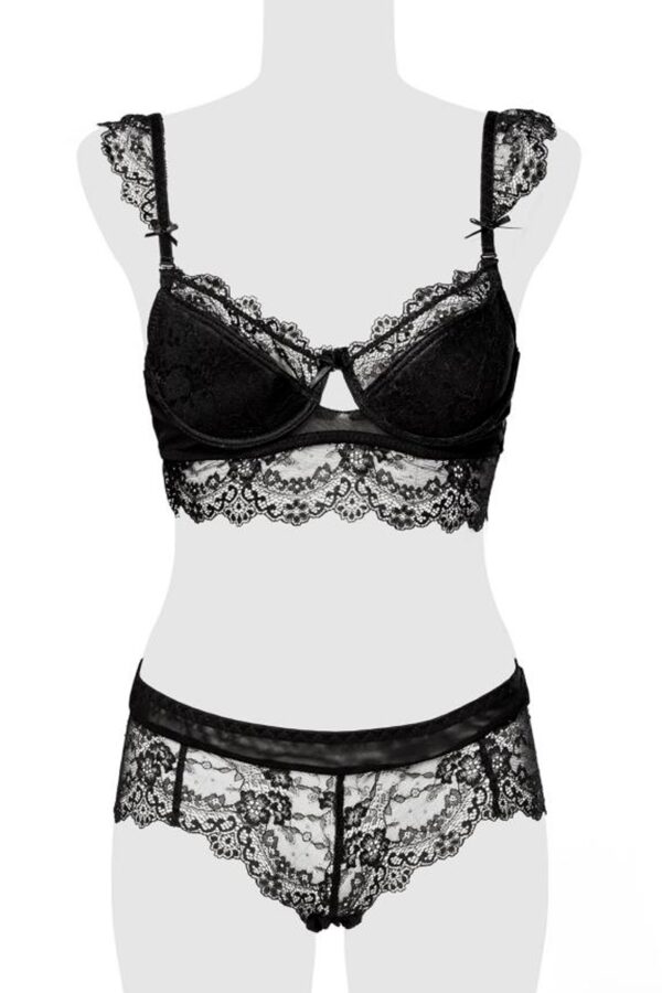 Ensemble culotte et balconnet dentelle - Grey Velvet – Image 2