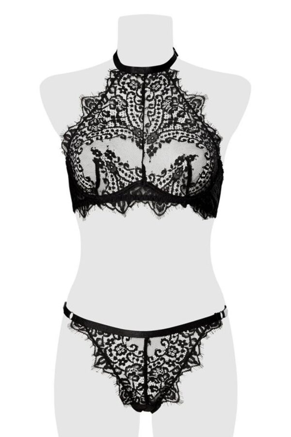 Ensemble bustier et string dentelle - Grey Velvet – Image 2