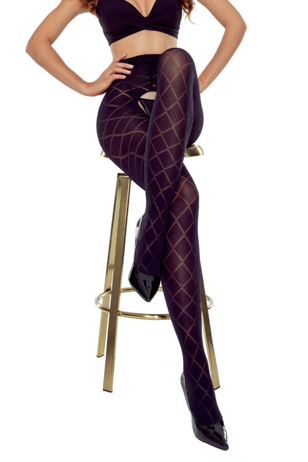 Collants ouverts - TI025 40 deniers - noir – Image 3