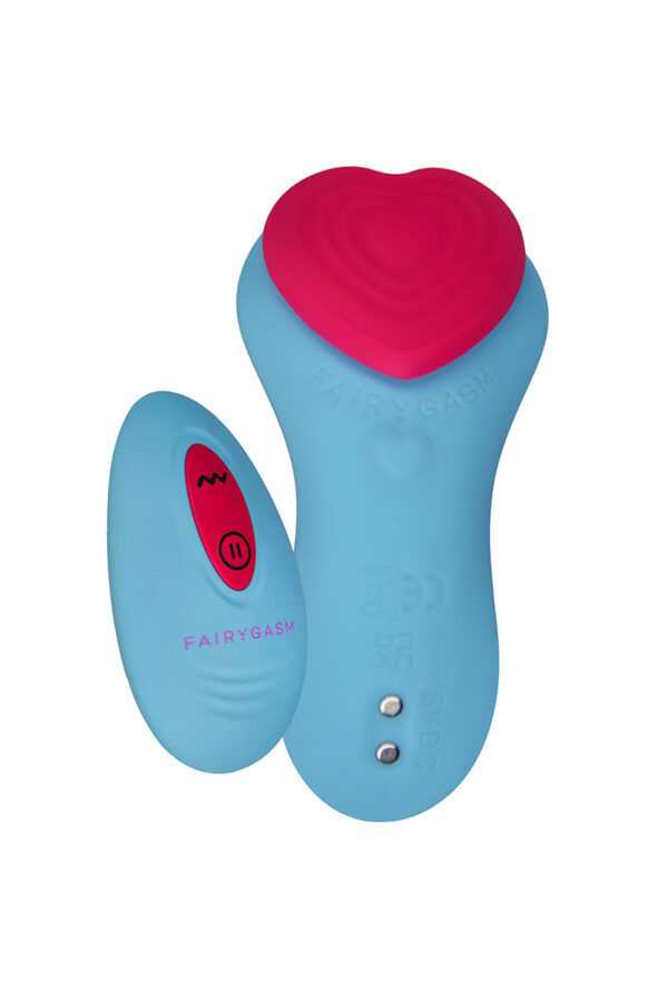Stimulateur de culotte HeartGem bleu - FairyGasm